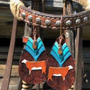 Hereford Teardrop Earrings with Copper