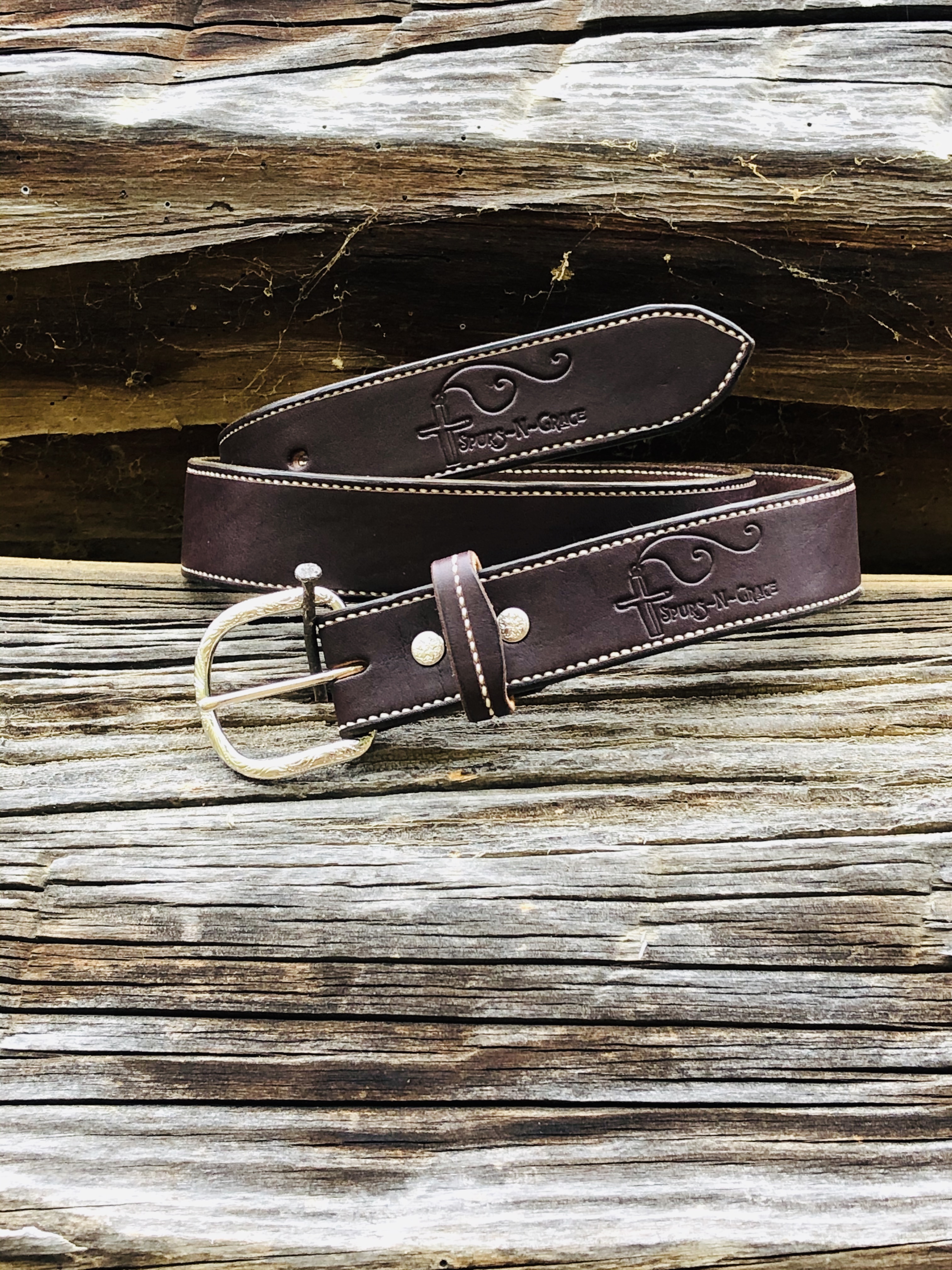 Chocolate w/silver buckle