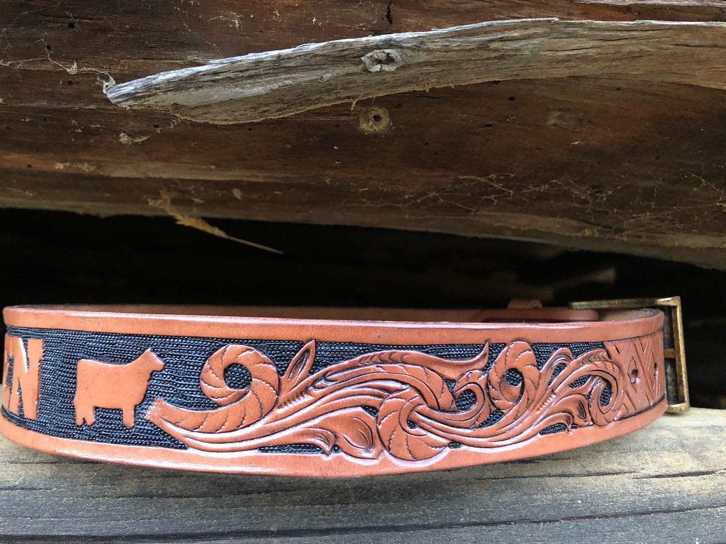 Ribbon work on custom belt