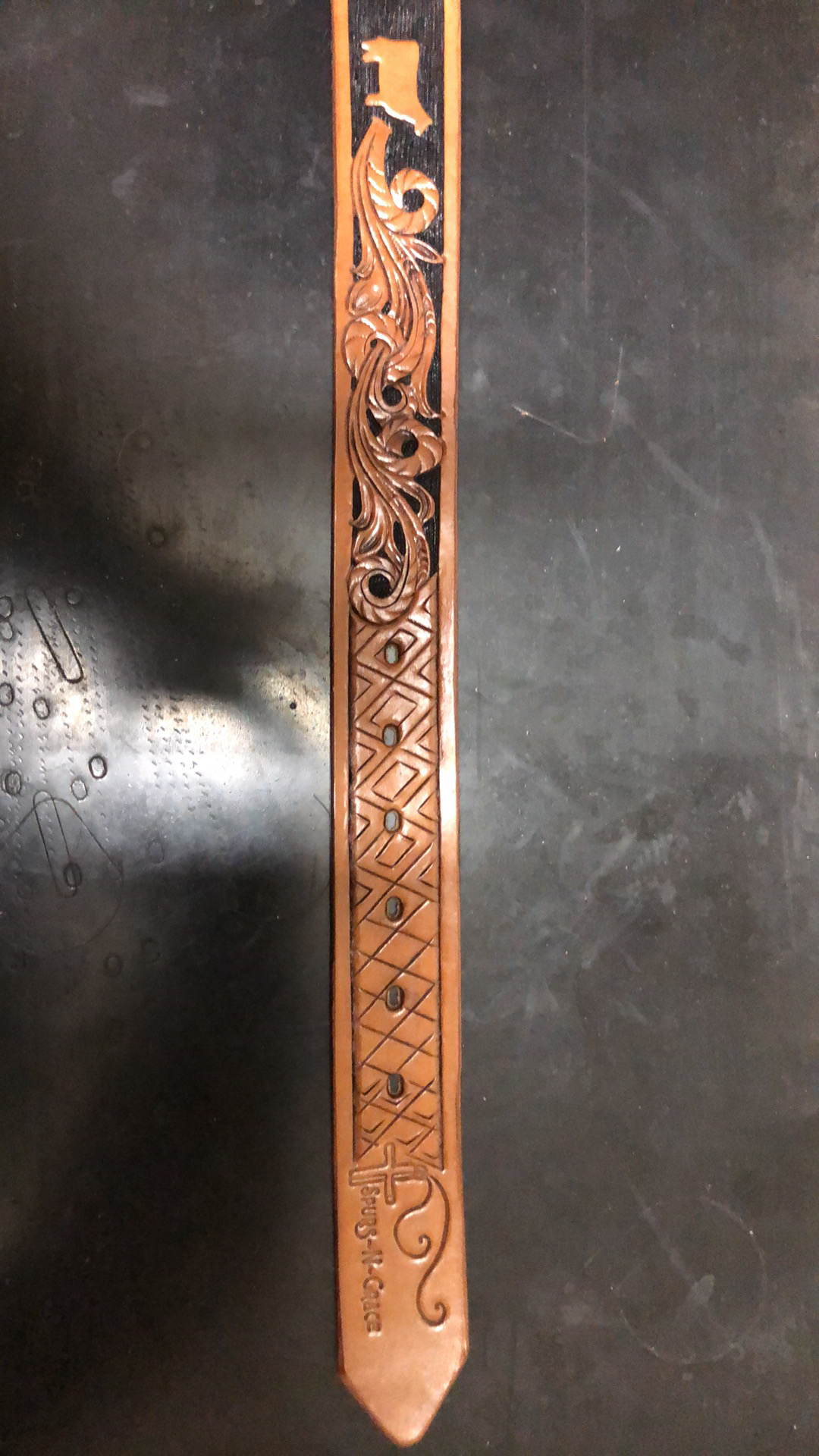 Geometric Pattern on customer belt