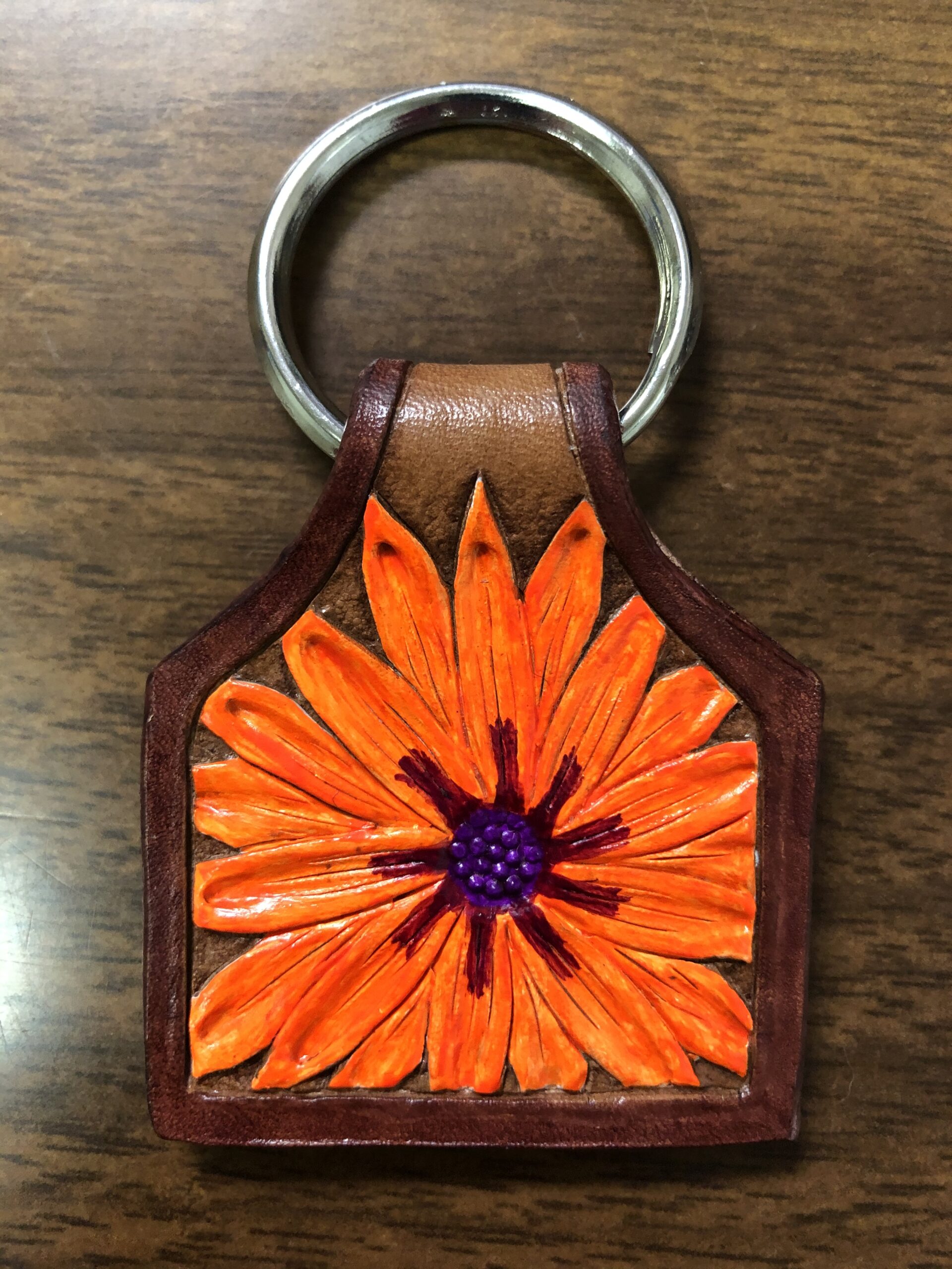 Small Custom Ear Tag Keychain