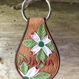 Custom Round Leather Keychain