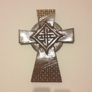 Walnut Celtic Knot Cross