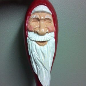 Carved Santa Claus Glass Ball