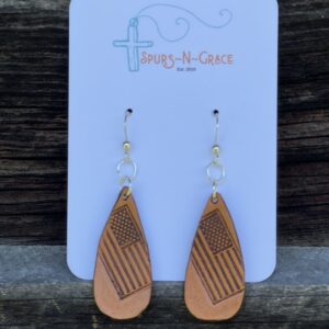 Simple American Flag Earrings