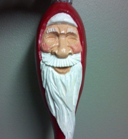 Santa glass bulb ornament
