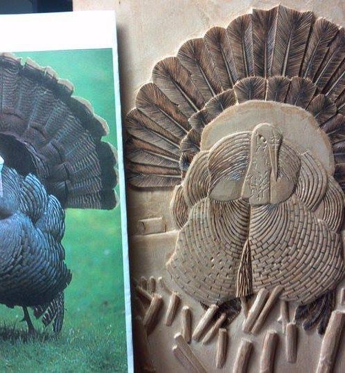 Custom Wild Turkey Kitchen Cabinet Inlet