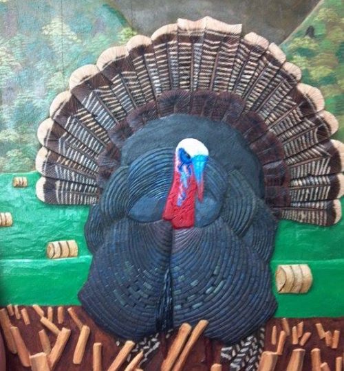 Custom Wild Turkey Kitchen Cabinet Inlet