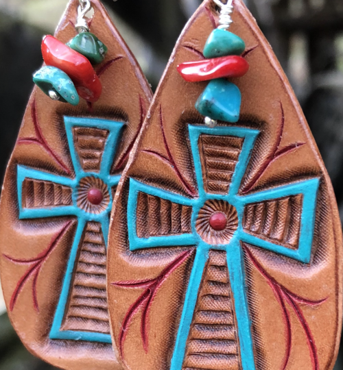Western Cross w/Turquoise & Coral