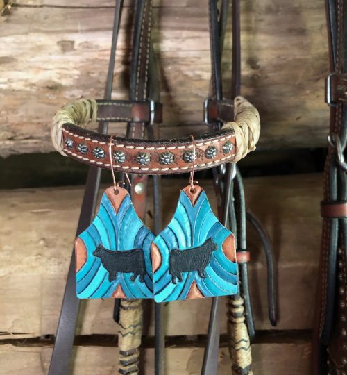 Ear Tag Show Cow Earrings