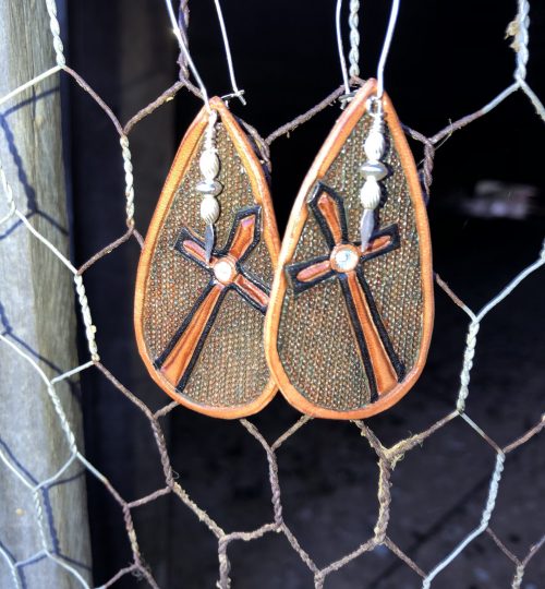 Tilted Cross w/Sterling Silver